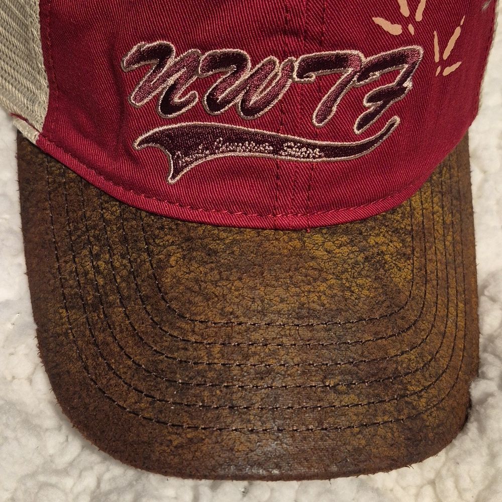 NWTF Turkey Dark Red Faux Suede Sliderback Hat - New - Picture 3 of 9